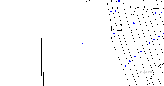 Parcela st. 183/1 v KÚ Těškov, Katastrální mapa