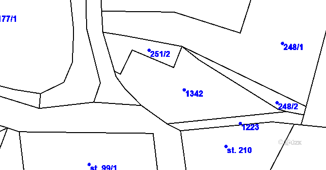 Parcela st. 107 v KÚ Holovousy v Podkrkonoší, Katastrální mapa