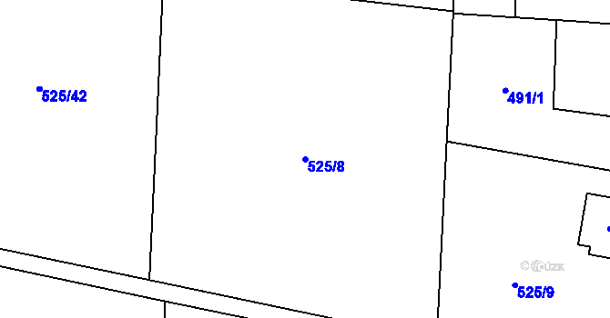 Parcela st. 525/8 v KÚ Holovousy v Podkrkonoší, Katastrální mapa
