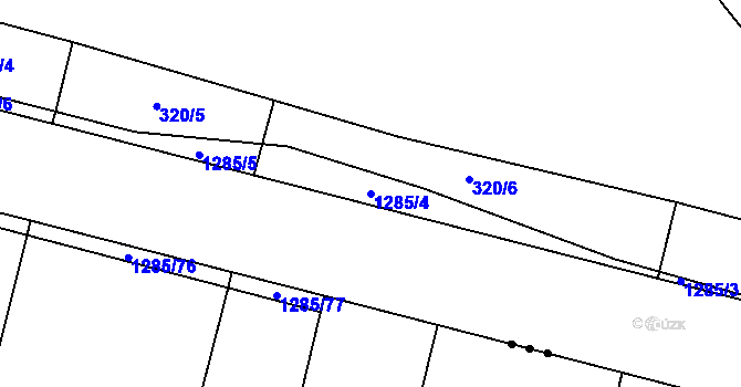 Parcela st. 1285/4 v KÚ Holovousy v Podkrkonoší, Katastrální mapa