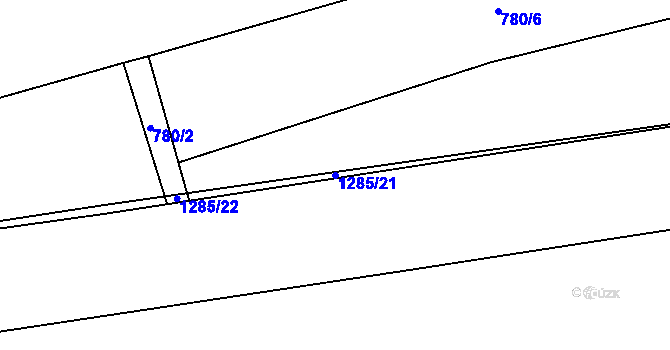 Parcela st. 1285/21 v KÚ Holovousy v Podkrkonoší, Katastrální mapa