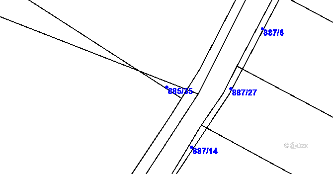 Parcela st. 885/35 v KÚ Holovousy v Podkrkonoší, Katastrální mapa