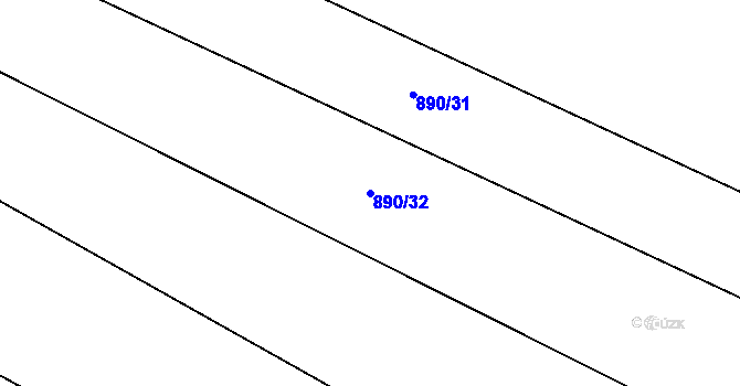 Parcela st. 890/32 v KÚ Holovousy v Podkrkonoší, Katastrální mapa