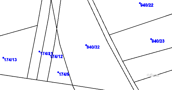 Parcela st. 940/32 v KÚ Holovousy v Podkrkonoší, Katastrální mapa
