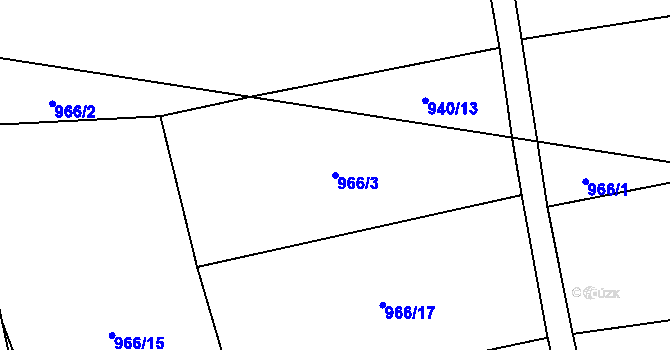 Parcela st. 966/3 v KÚ Holovousy v Podkrkonoší, Katastrální mapa