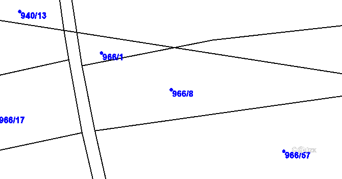 Parcela st. 966/8 v KÚ Holovousy v Podkrkonoší, Katastrální mapa