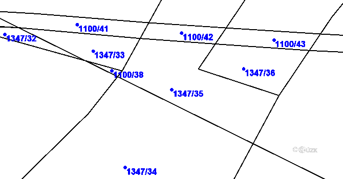 Parcela st. 1347/35 v KÚ Holovousy v Podkrkonoší, Katastrální mapa