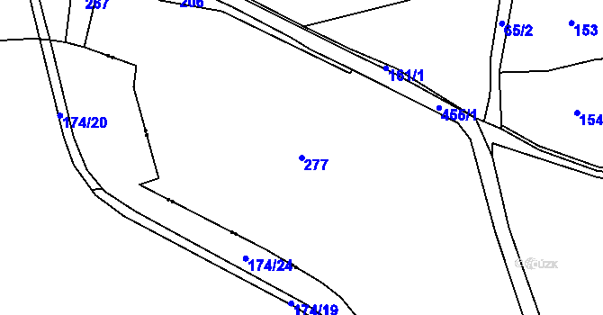 Parcela st. 277 v KÚ Babice u Holubče, Katastrální mapa