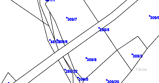 Parcela st. 295 v KÚ Babice u Holubče, Katastrální mapa