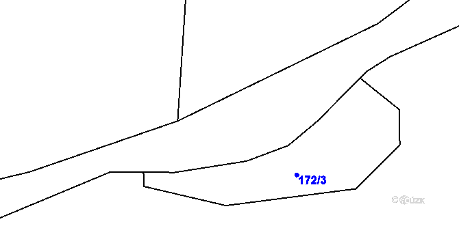 Parcela st. 172/9 v KÚ Holubeč, Katastrální mapa