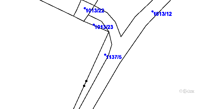 Parcela st. 1137/5 v KÚ Přes, Katastrální mapa