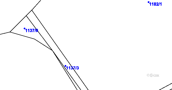 Parcela st. 1181 v KÚ Přes, Katastrální mapa