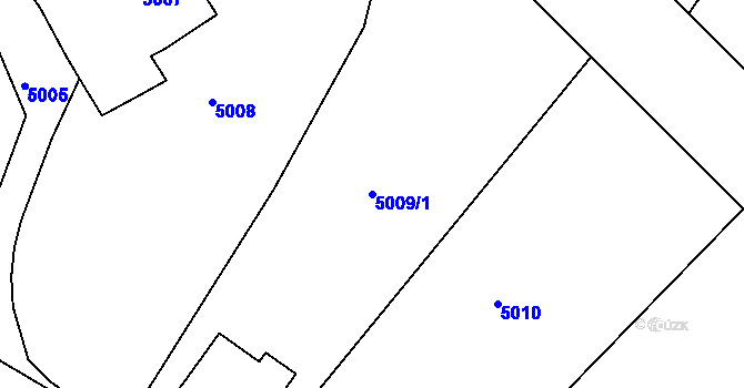 Parcela st. 5009/1 v KÚ Holubí Zhoř, Katastrální mapa