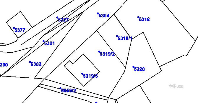 Parcela st. 5319/2 v KÚ Holubí Zhoř, Katastrální mapa