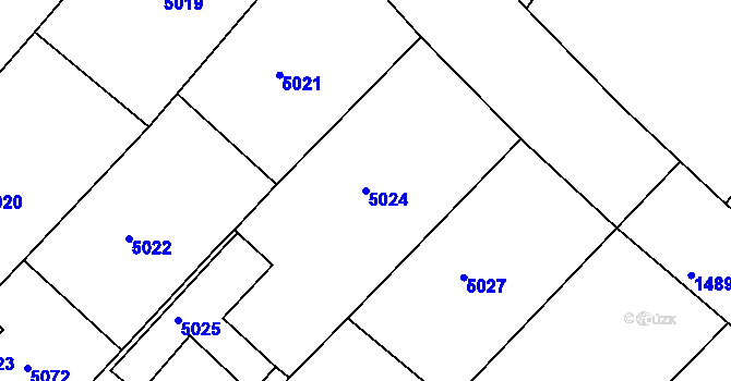 Parcela st. 5024 v KÚ Holubí Zhoř, Katastrální mapa