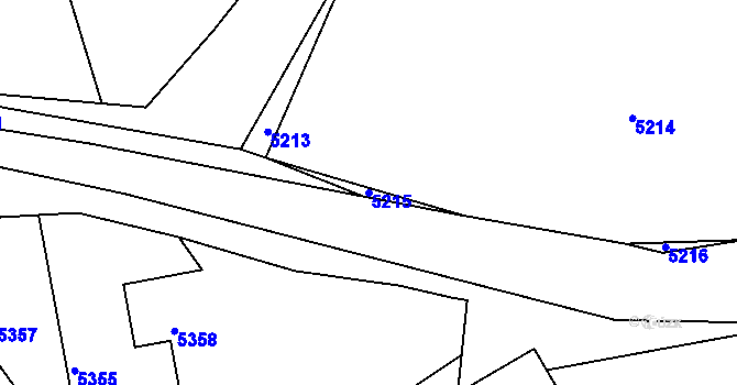 Parcela st. 5215 v KÚ Holubí Zhoř, Katastrální mapa