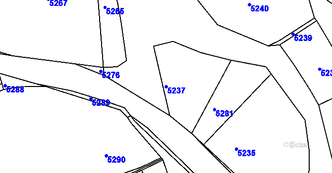 Parcela st. 5237 v KÚ Holubí Zhoř, Katastrální mapa