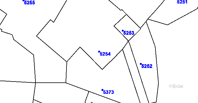 Parcela st. 5254 v KÚ Holubí Zhoř, Katastrální mapa