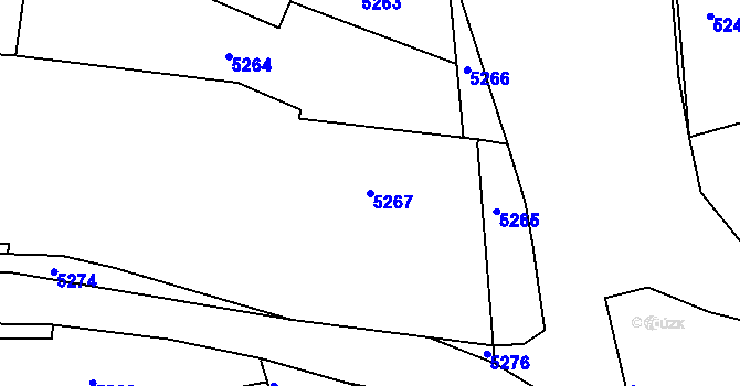 Parcela st. 5267 v KÚ Holubí Zhoř, Katastrální mapa