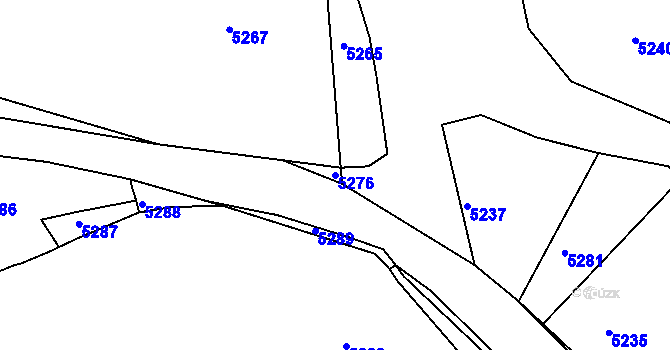 Parcela st. 5276 v KÚ Holubí Zhoř, Katastrální mapa