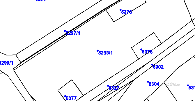 Parcela st. 5298/1 v KÚ Holubí Zhoř, Katastrální mapa