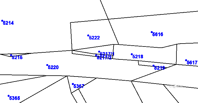 Parcela st. 5217/1 v KÚ Holubí Zhoř, Katastrální mapa