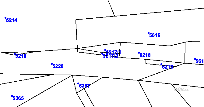 Parcela st. 5217/2 v KÚ Holubí Zhoř, Katastrální mapa