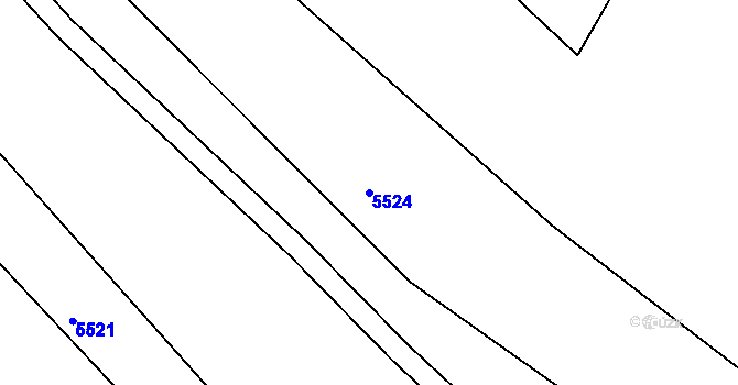 Parcela st. 5524 v KÚ Holubí Zhoř, Katastrální mapa
