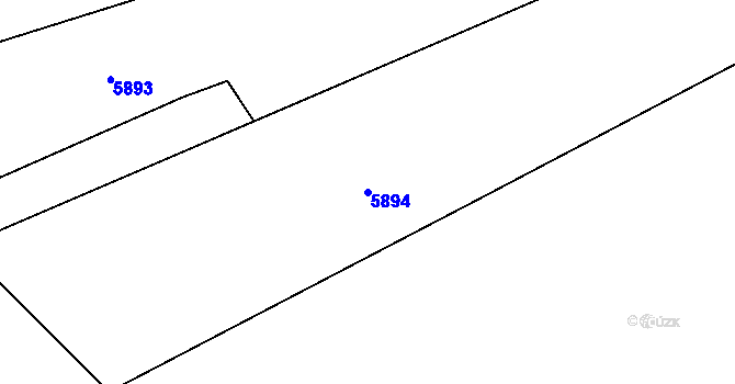 Parcela st. 5894 v KÚ Holubí Zhoř, Katastrální mapa