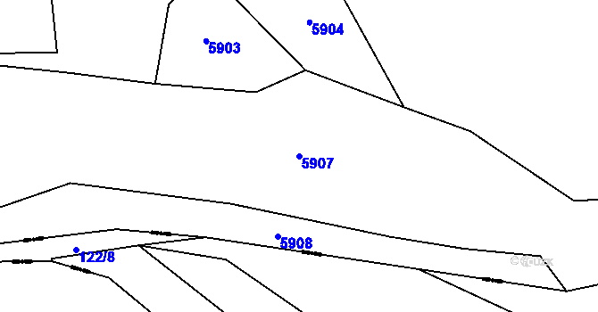 Parcela st. 5907 v KÚ Holubí Zhoř, Katastrální mapa