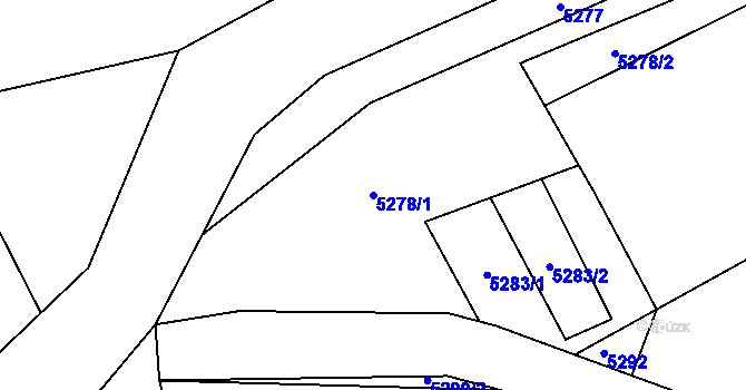 Parcela st. 5278/1 v KÚ Holubí Zhoř, Katastrální mapa