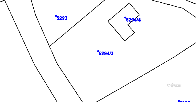 Parcela st. 5294/3 v KÚ Holubí Zhoř, Katastrální mapa