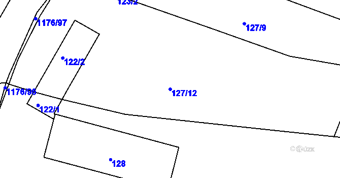 Parcela st. 127/12 v KÚ Holubov, Katastrální mapa