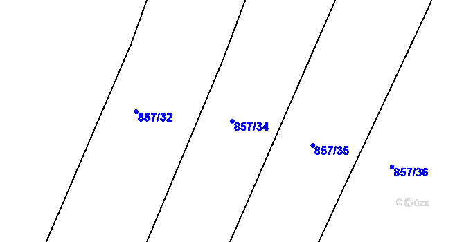 Parcela st. 857/34 v KÚ Holubov, Katastrální mapa