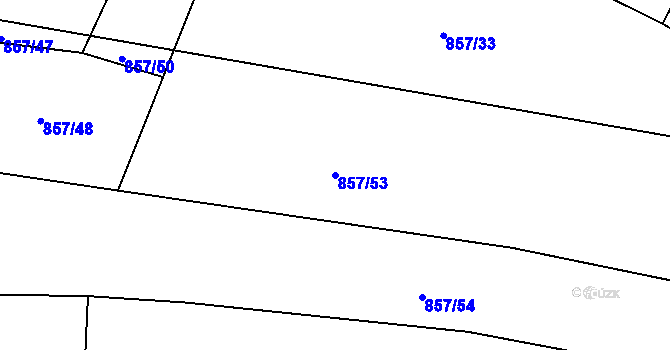 Parcela st. 857/53 v KÚ Holubov, Katastrální mapa