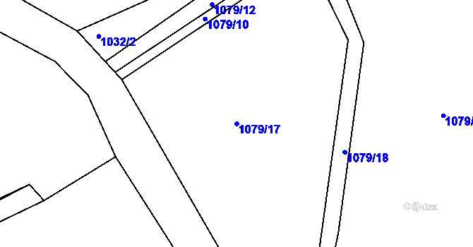 Parcela st. 1079/17 v KÚ Holubov, Katastrální mapa