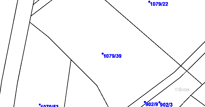 Parcela st. 1079/39 v KÚ Holubov, Katastrální mapa