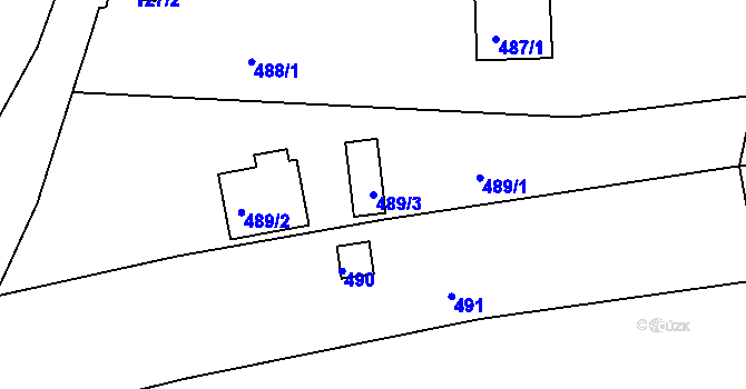 Parcela st. 489/3 v KÚ Holubov, Katastrální mapa