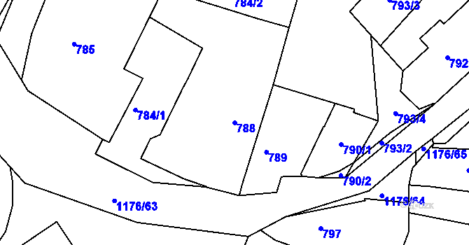 Parcela st. 788 v KÚ Holubov, Katastrální mapa