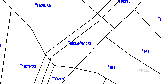 Parcela st. 902/3 v KÚ Holubov, Katastrální mapa