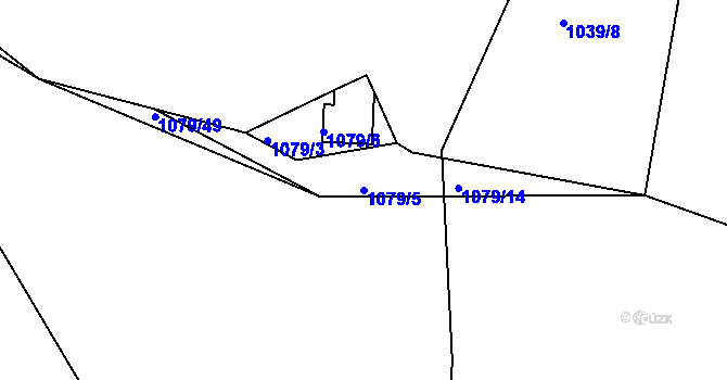 Parcela st. 1079/5 v KÚ Holubov, Katastrální mapa