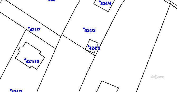 Parcela st. 424/5 v KÚ Holubov, Katastrální mapa