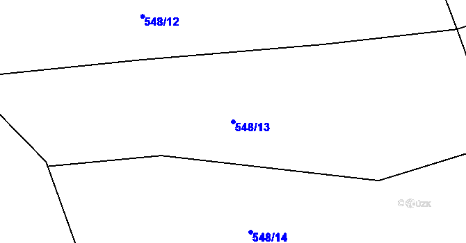 Parcela st. 548/13 v KÚ Třísov, Katastrální mapa