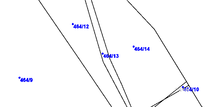 Parcela st. 464/13 v KÚ Lísky u Holušic, Katastrální mapa