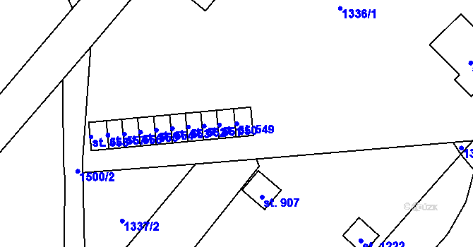Parcela st. 549 v KÚ Holýšov, Katastrální mapa