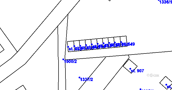 Parcela st. 555 v KÚ Holýšov, Katastrální mapa