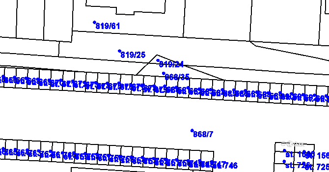 Parcela st. 681 v KÚ Holýšov, Katastrální mapa