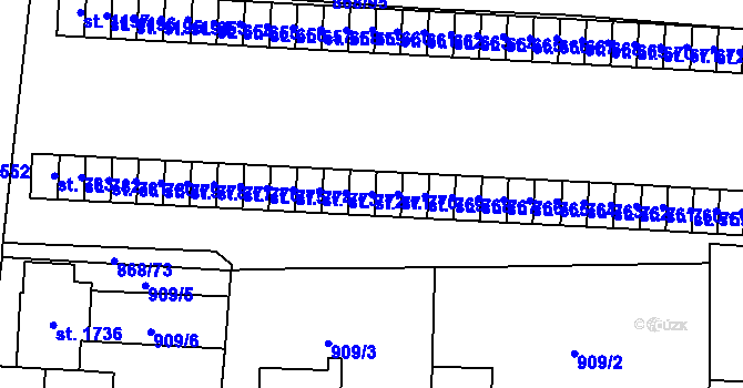 Parcela st. 771 v KÚ Holýšov, Katastrální mapa