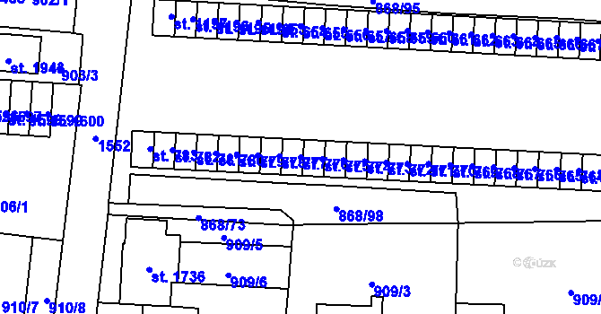 Parcela st. 776 v KÚ Holýšov, Katastrální mapa