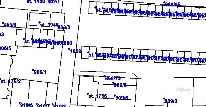 Parcela st. 781 v KÚ Holýšov, Katastrální mapa